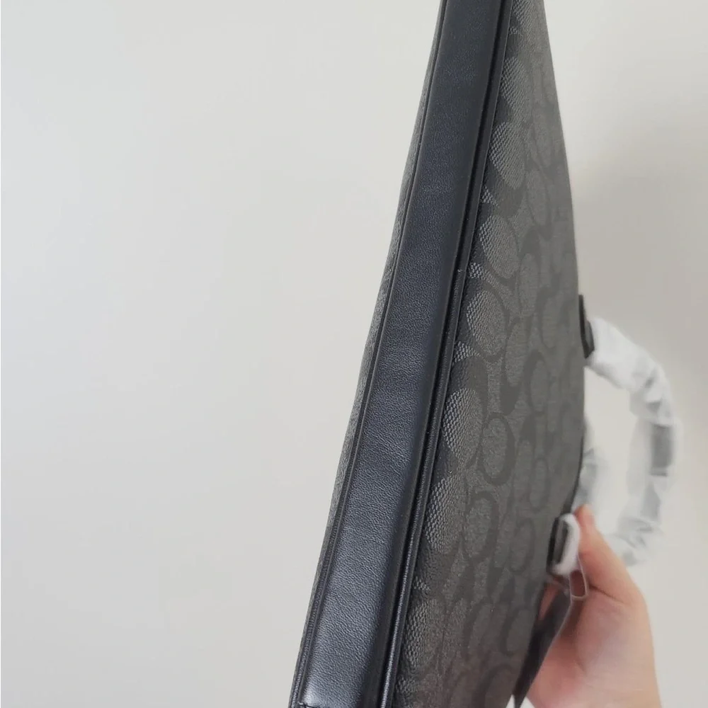 NWT！COACH LIAM COMPACT BRIEF IN SIGNATURE CANVAS (COACH CJ630) - Picture 6 of 6